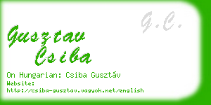 gusztav csiba business card