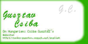 gusztav csiba business card